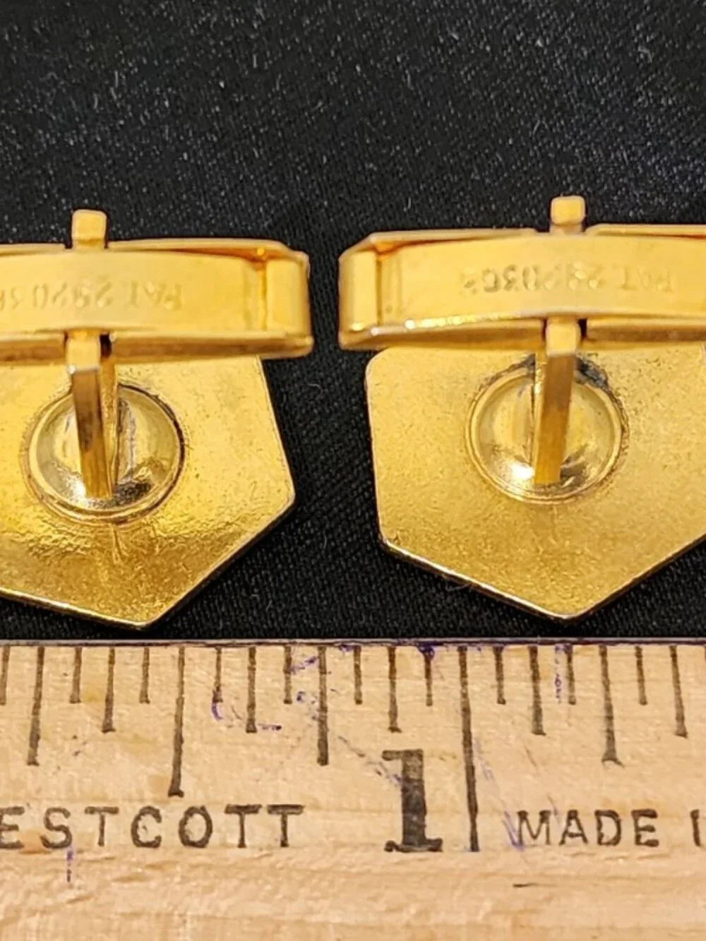 Vintage Gold Tone Horse Head Cufflinks - Swank with Patent Number